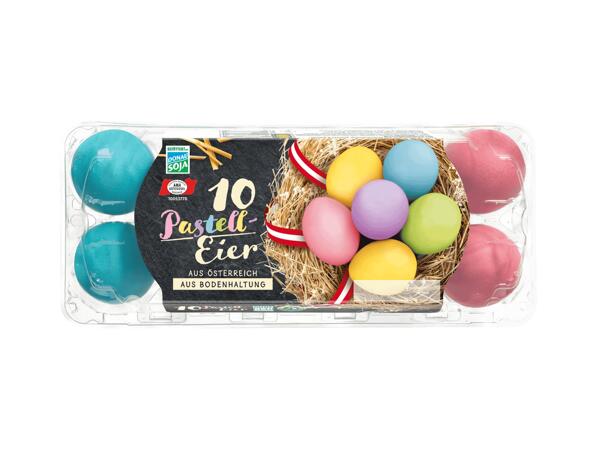 Pastell-Eier aus Bodenhaltung