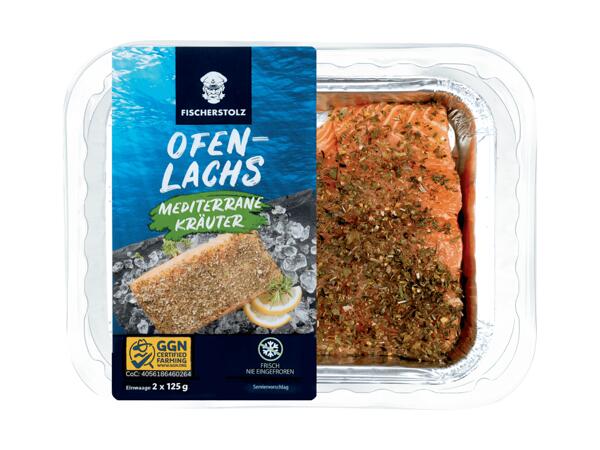 Frischer Ofenlachs mariniert