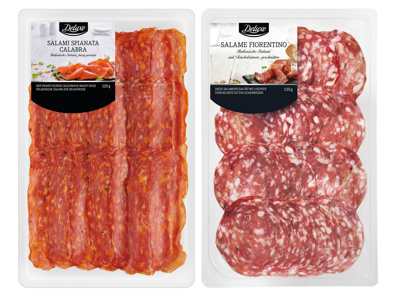 DELUXE Salami Spianata Calabra oder Fenchelsalami