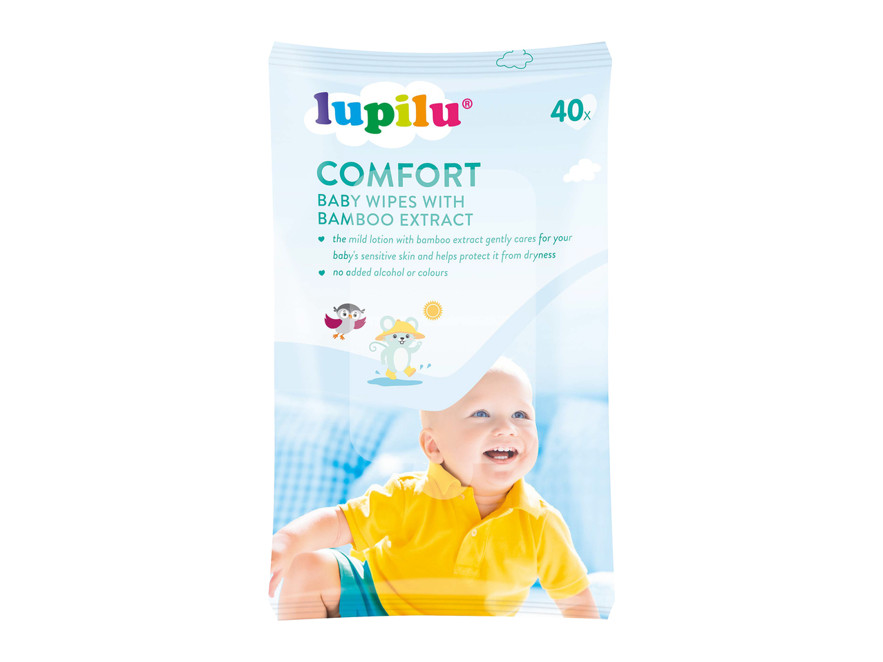 Lingettes humides pour bébé avec lotion