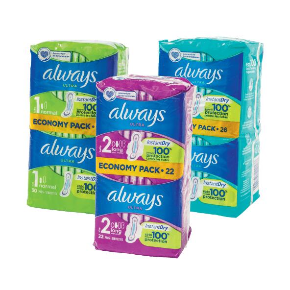 ALWAYS(R) 				Serviettes hygiéniques