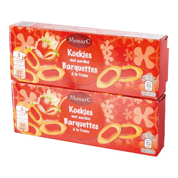 MONARC(R) 				Koekjes met aardbei, 2-pack