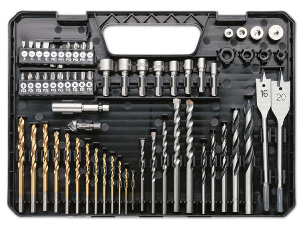 Bohrer- und Bit-Set, 63-teilig