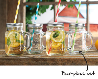 Crofton 16-oz. Mason Drinking Jar Set