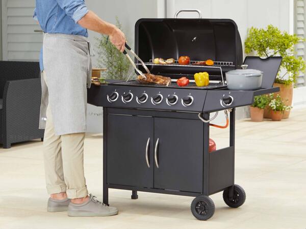 Gas-Grillwagen, 6 + 1-flammig