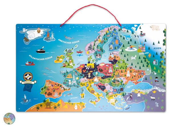 Magnetische Holz Welt- oder Europakarte