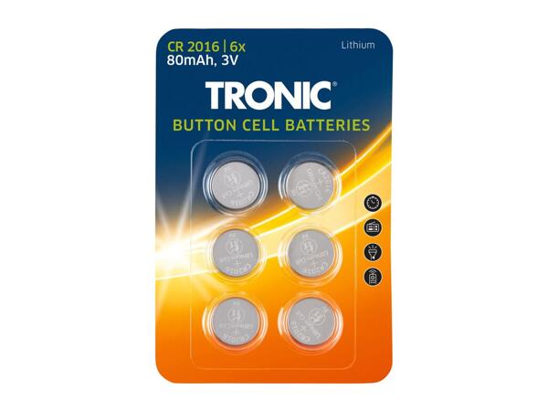 Tronic Button Cell Batteries - 6 Pack