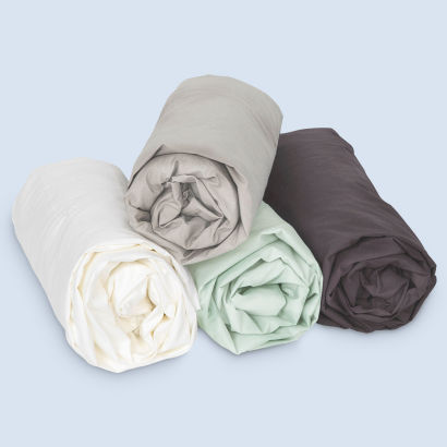 Satin-Spannbetttuch, 2 Pers.