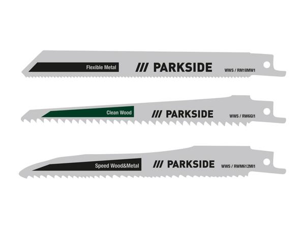 Sabre saw blade set, 3 pieces