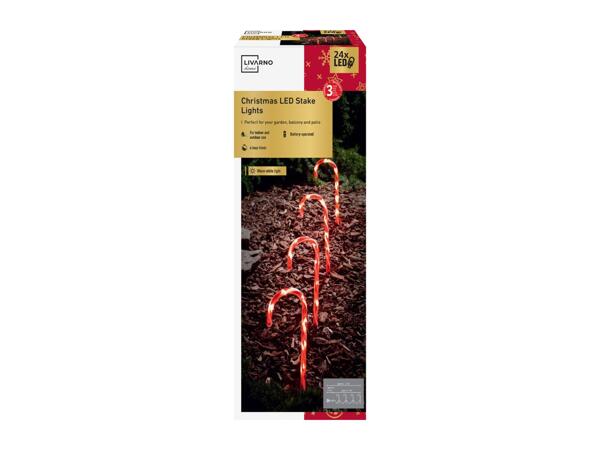 Livarno Home LED Candy Cane Stake Lights - 4 Pack