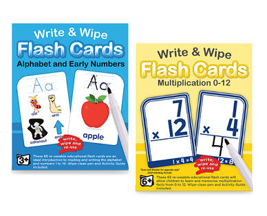 Write & Wipe Learning Flash Cards