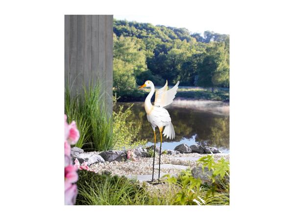 Livarno Home Metal Heron Bird Ornament - White