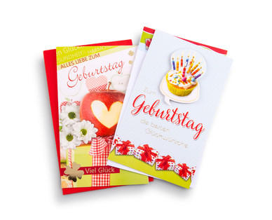 Geburtstagskarten, Doppelpkg.