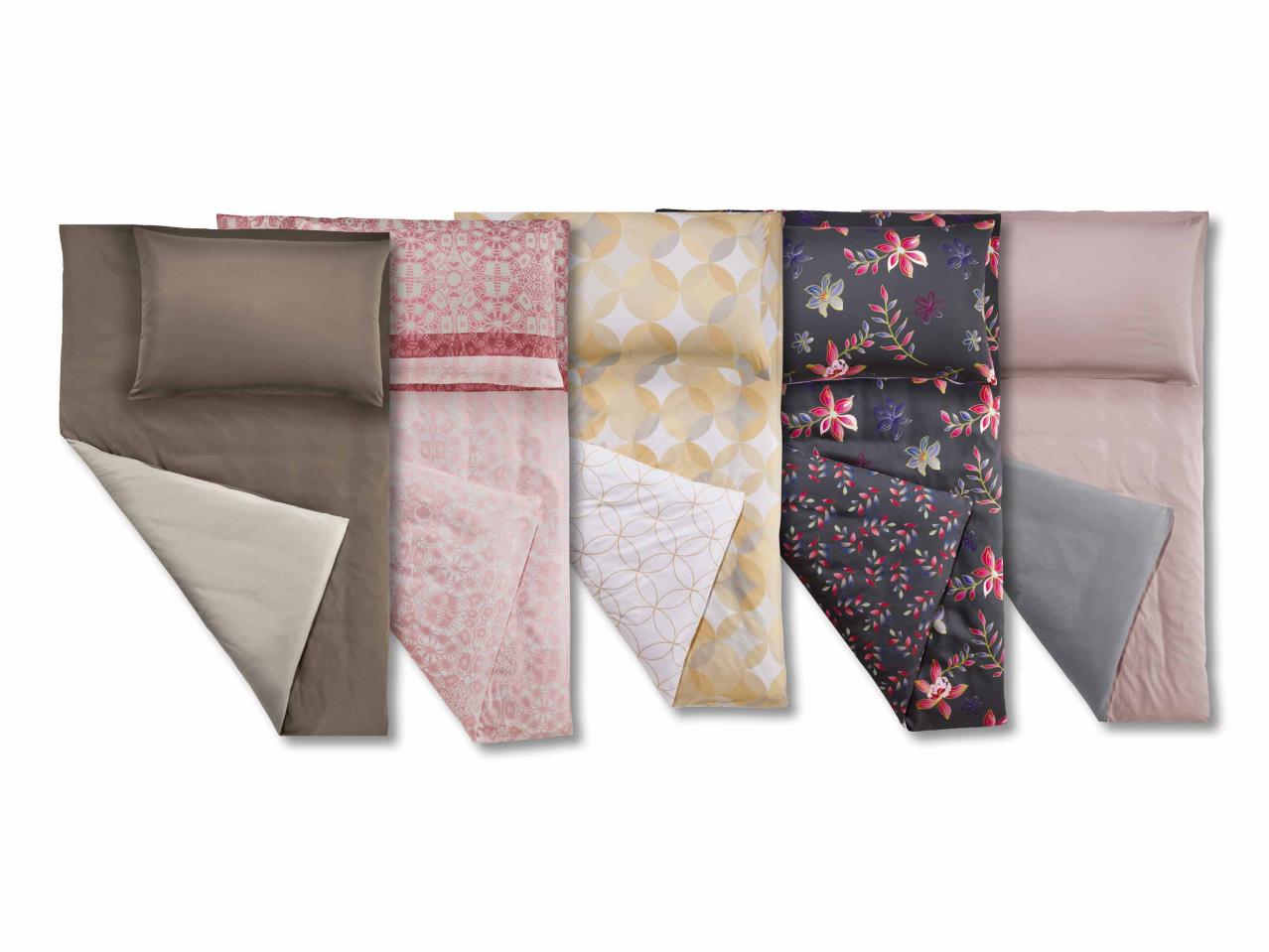 Parure de lit réversible en satin microfibre
