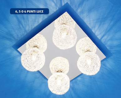 Plafoniera con lampadine a risparmio energetico IC LITE