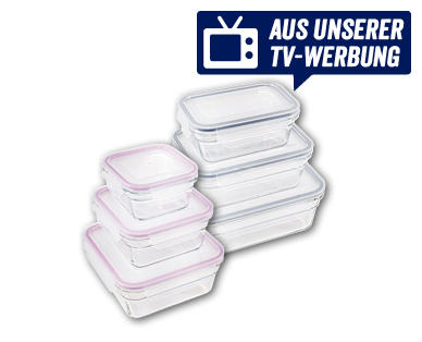 GLASSLOCK Glas-Frischhaltedosen-Set, 3-teilig