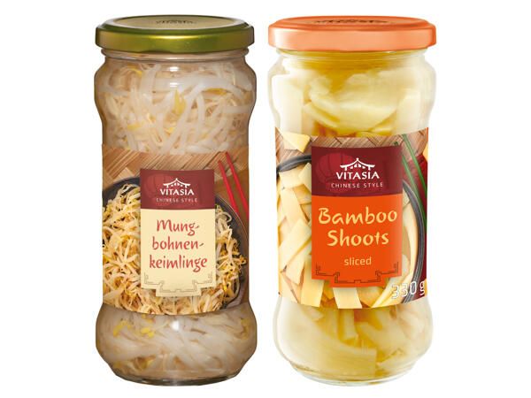 Mungobohnenkeimlinge oder Bambussprossen