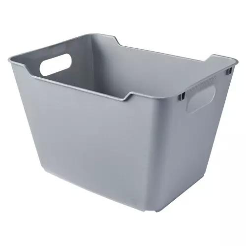 Extra Large Plastic Storage Bin, Cool Gray