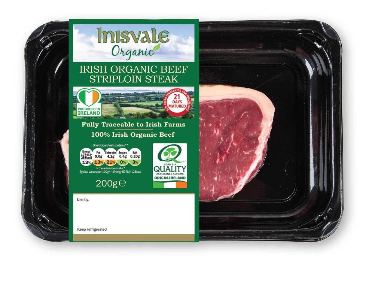 NISVALE ORGANIC Irish Organic Beef Striploin Steak