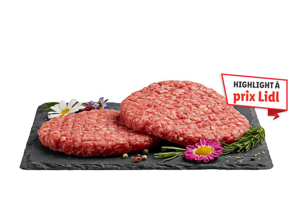 Hamburger de bœuf bio