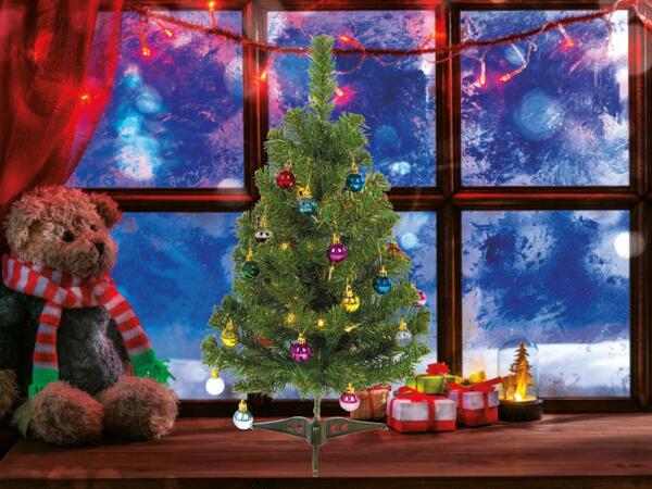 Premier 60cm Pre Lit Dressed Tree 20 Baubles 20 Lights