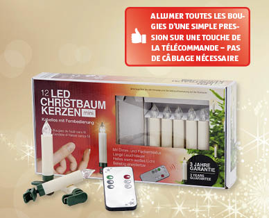 Bougies LED sans fil pour sapin de Noël