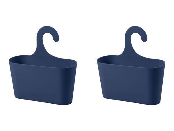 Livarno Home Hook Over Shower Caddy - 2 Pack Blue