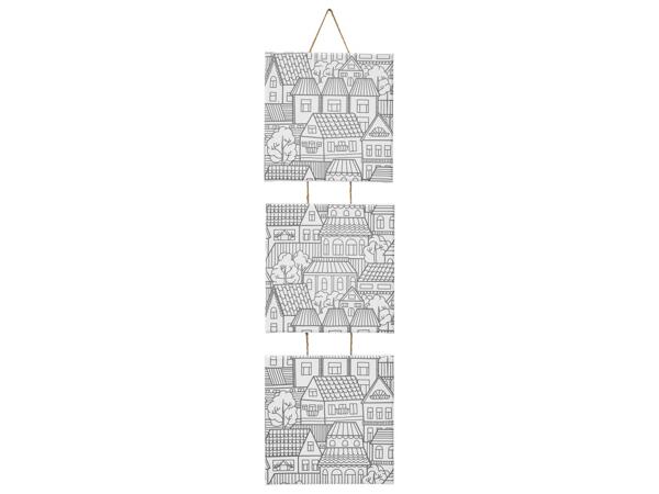 Blank or with printed outline canvas, 3 pieces