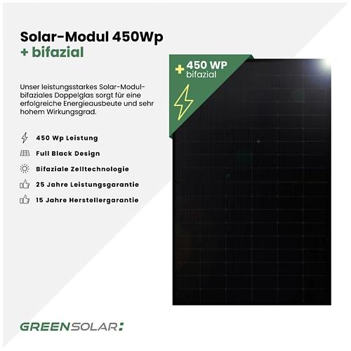 GREEN SOLAR Balkonkraftwerk Boden 900/800 W