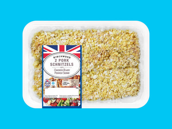 Birchwood 2 Pork Schnitzels with Cracked Black Pepper Crumb