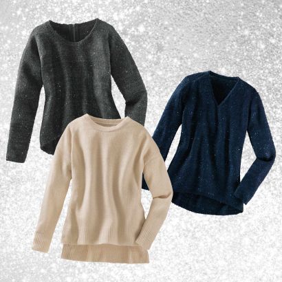 Pullover brillant pour dames