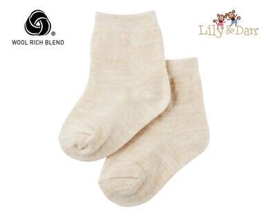 Merino Wool Blend Infant Socks 2pk