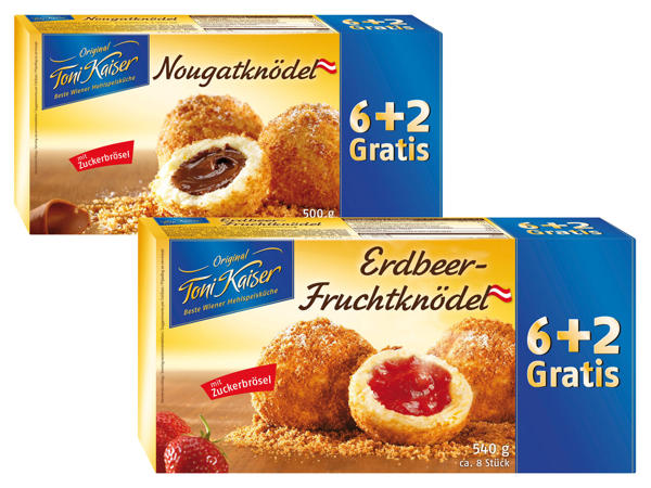 TONI KAISER Nougat- oder Erdbeerknödel
