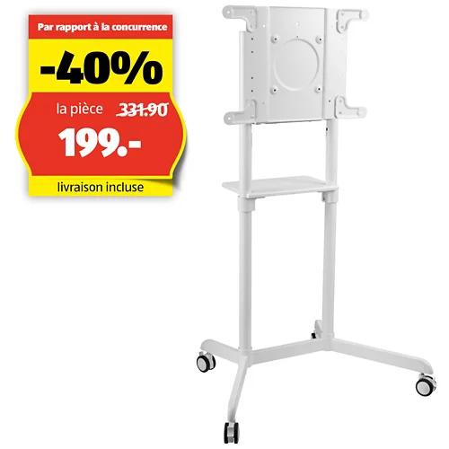 AUDIORAQ Support pour TV, blanc mat