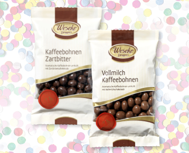 Chicchi di caffè ricoperti di cioccolato WESEKE