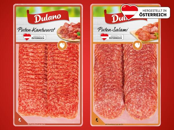 Putenkantwurst oder Salami