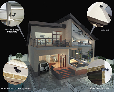 8 Camera Home Security System with 500GB DVR