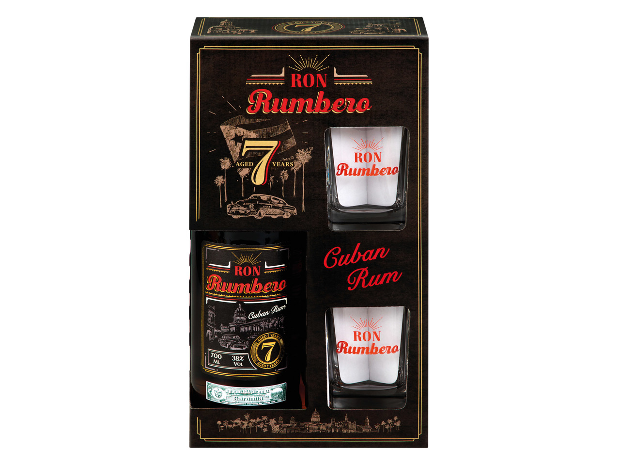 RON RUMBERO + 2 SKLENICE
