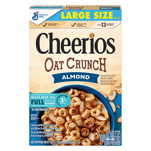 Almond Oat Crunch Cheerios Cereal, 18.2 oz