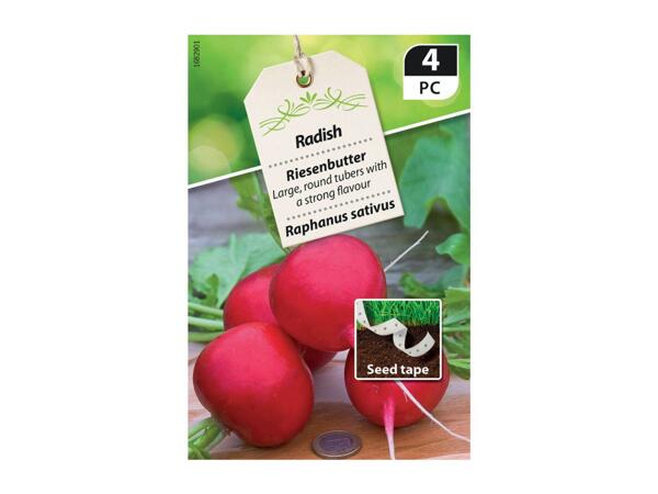 Premium Vegetable Seeds Tape - labelled 4
