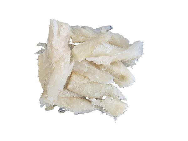 Strips of soaked cod