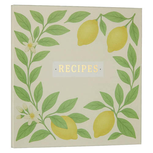 50 Recipe Sheets Binder - Lemon