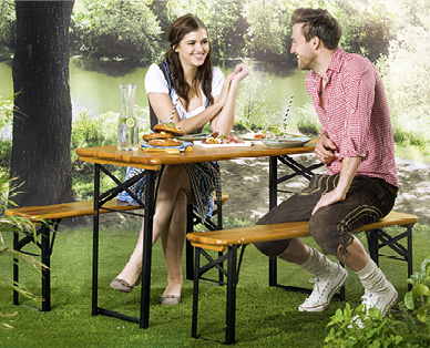 Lot bancs et table "mini", 3 pièces GARDENLINE(R)