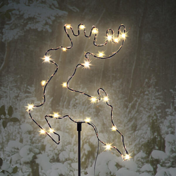 LED-Winter-Gartenstecker