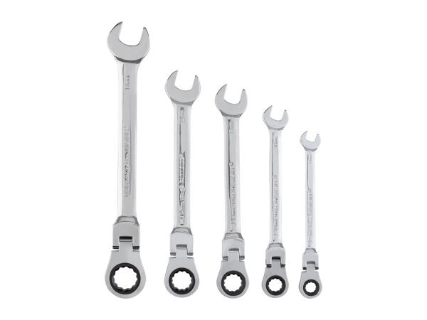 Parkside Flexi-Head Ratchet Spanner Set