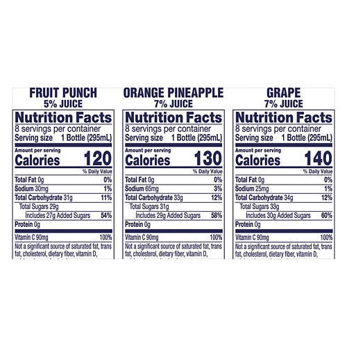 Variety Pack Fruit Juice - 24 pack, 10 fl oz bottle