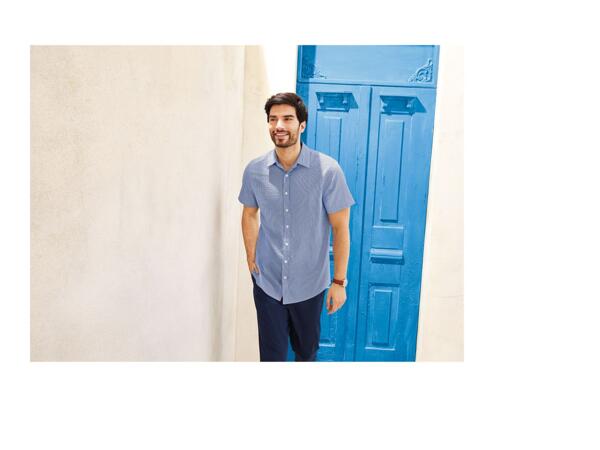 Livergy Men's Seersucker Short- Sleeve Shirt