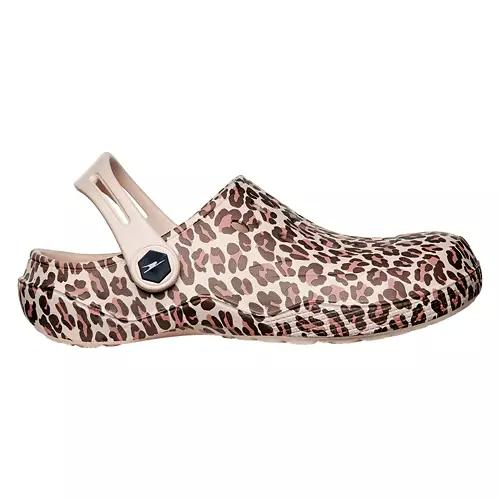 Ladies Summer Clogs - Leopard, 9