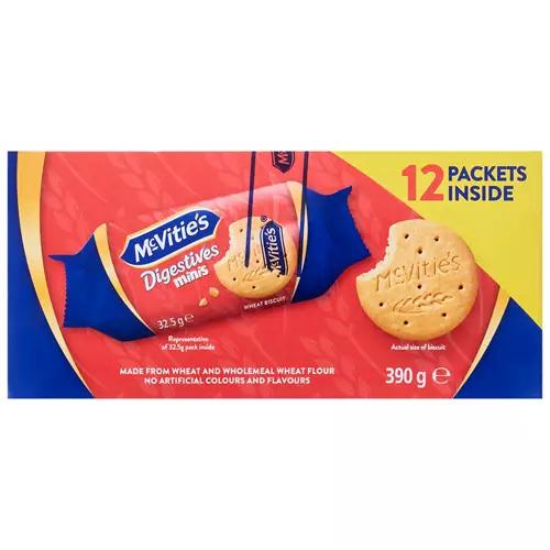 McVitie's Digestives Minis Biscuits 12 pack 390g