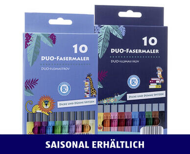 DUO FASERMALER, 10-TEILIG